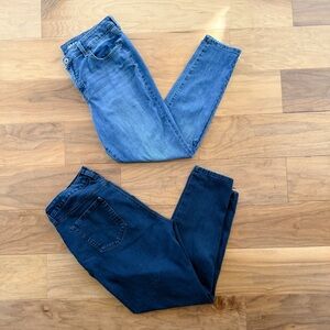 Two Pairs of Womens Style & Co Skinny Blue Jeans Size 12 Short Great Condition!!